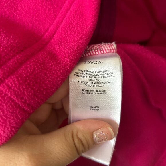 Columbia Fleece Jacket Womens Medium Pink Full Zip Pockets Barbiecore - Picture 6 of 7